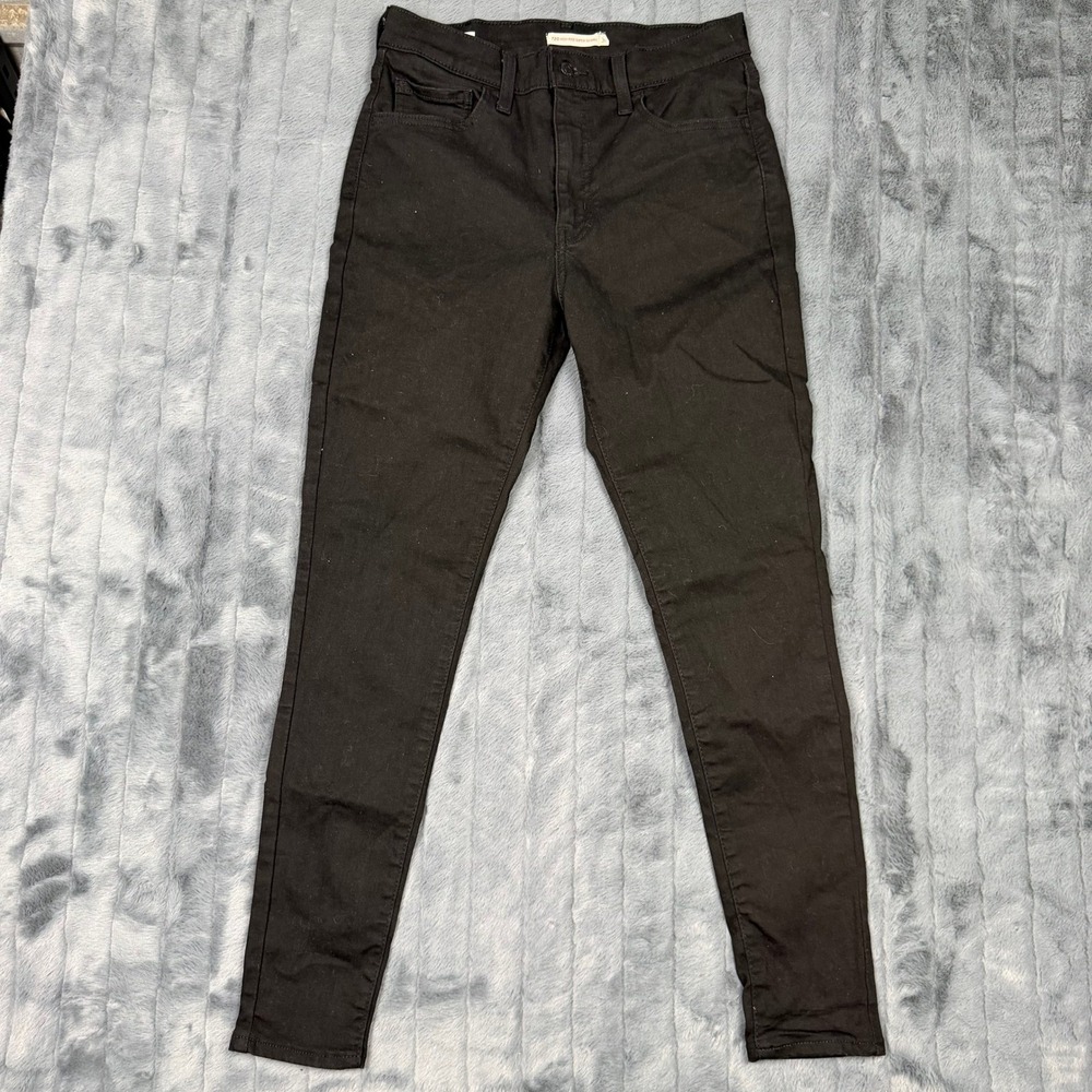 Levis 720 High Rise Super Skinny Jeans Black Denim W31 L30 52797-0022